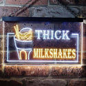 ADVPRO Thick Milkshakes Shop Dual Color LED Neon Sign st6-i0210 - White & Yellow