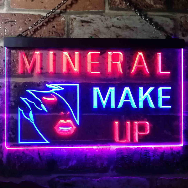 ADVPRO Mineral Make Up Beauty Salon Dual Color LED Neon Sign st6-i0215 - Blue & Red