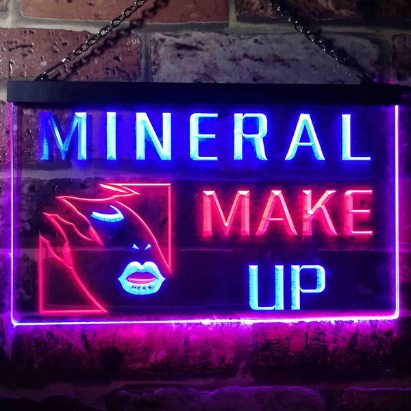 ADVPRO Mineral Make Up Beauty Salon Dual Color LED Neon Sign st6-i0215 - Red & Blue