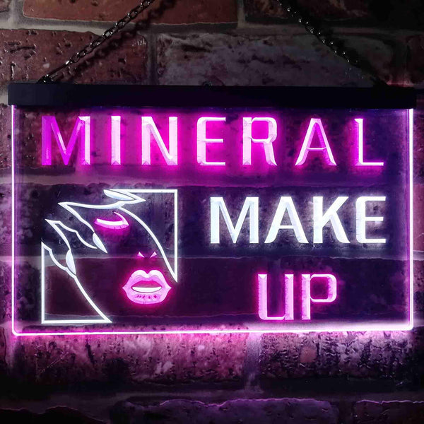 ADVPRO Mineral Make Up Beauty Salon Dual Color LED Neon Sign st6-i0215 - White & Purple