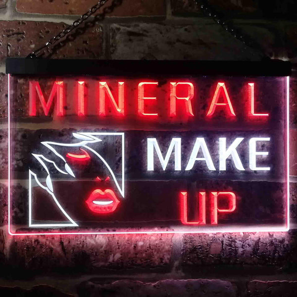 ADVPRO Mineral Make Up Beauty Salon Dual Color LED Neon Sign st6-i0215 - White & Red