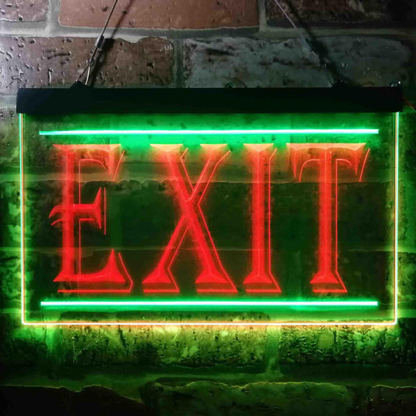 ADVPRO Exit Illuminated Dual Color LED Neon Sign st6-i0218 - Green & Red