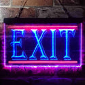 ADVPRO Exit Illuminated Dual Color LED Neon Sign st6-i0218 - Red & Blue