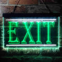 ADVPRO Exit Illuminated Dual Color LED Neon Sign st6-i0218 - White & Green