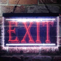 ADVPRO Exit Illuminated Dual Color LED Neon Sign st6-i0218 - White & Orange