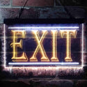 ADVPRO Exit Illuminated Dual Color LED Neon Sign st6-i0218 - White & Yellow