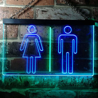 ADVPRO Men Women Toilet Washroom Dual Color LED Neon Sign st6-i0219 - Green & Blue