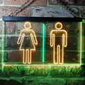 ADVPRO Men Women Toilet Washroom Dual Color LED Neon Sign st6-i0219 - Green & Yellow