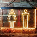 ADVPRO Men Women Toilet Washroom Dual Color LED Neon Sign st6-i0219 - Red & Yellow