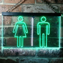 ADVPRO Men Women Toilet Washroom Dual Color LED Neon Sign st6-i0219 - White & Green