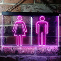 ADVPRO Men Women Toilet Washroom Dual Color LED Neon Sign st6-i0219 - White & Purple