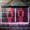 ADVPRO Men Women Toilet Washroom Dual Color LED Neon Sign st6-i0219 - White & Red