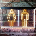 ADVPRO Men Women Toilet Washroom Dual Color LED Neon Sign st6-i0219 - White & Yellow