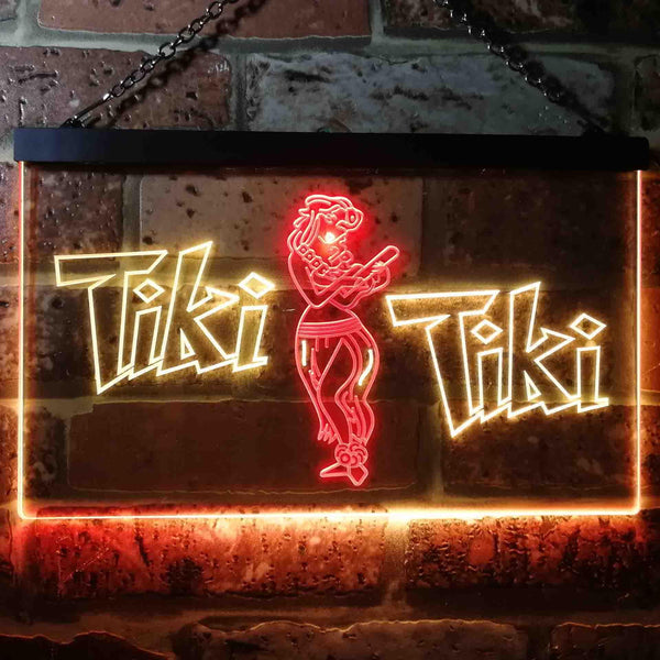ADVPRO Tiki Bar Wajome Hula Dancer Dual Color LED Neon Sign st6-i0224 - Red & Yellow