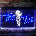 ADVPRO Tiki Bar Wajome Hula Dancer Dual Color LED Neon Sign st6-i0224 - White & Blue