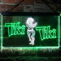 ADVPRO Tiki Bar Wajome Hula Dancer Dual Color LED Neon Sign st6-i0224 - White & Green