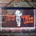 ADVPRO Tiki Bar Wajome Hula Dancer Dual Color LED Neon Sign st6-i0224 - White & Orange