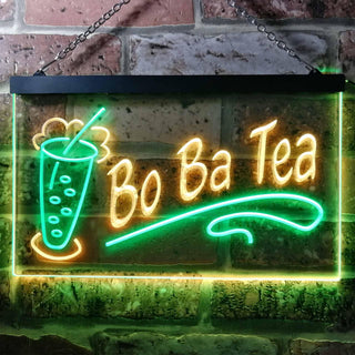 ADVPRO Bo Ba Tea Shop Dual Color LED Neon Sign st6-i0227 - Green & Yellow