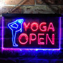 ADVPRO Yoga Open Dual Color LED Neon Sign st6-i0242 - Blue & Red