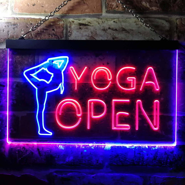 ADVPRO Yoga Open Dual Color LED Neon Sign st6-i0242 - Blue & Red