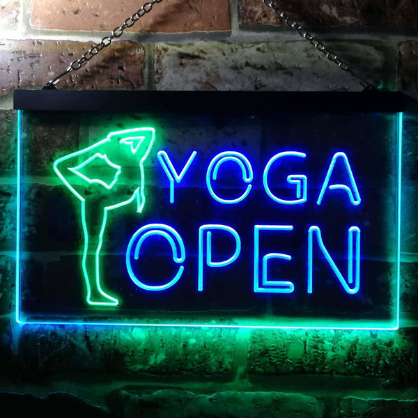 ADVPRO Yoga Open Dual Color LED Neon Sign st6-i0242 - Green & Blue