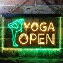 ADVPRO Yoga Open Dual Color LED Neon Sign st6-i0242 - Green & Yellow