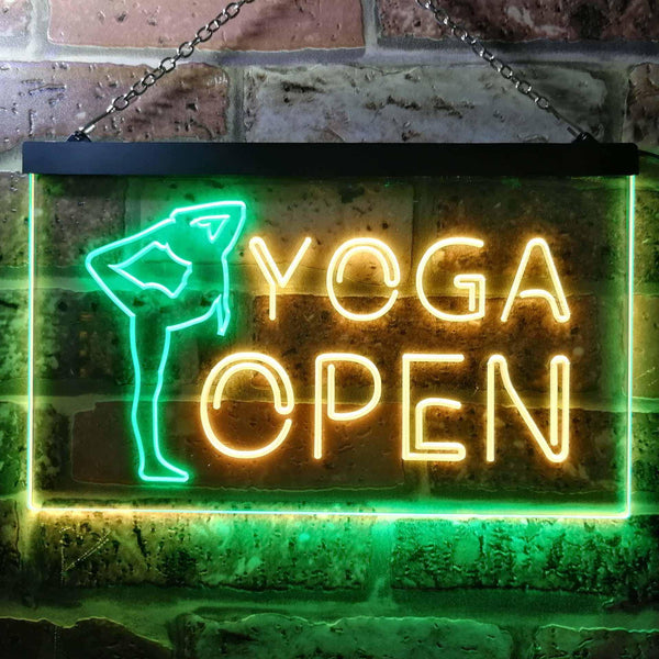 ADVPRO Yoga Open Dual Color LED Neon Sign st6-i0242 - Green & Yellow