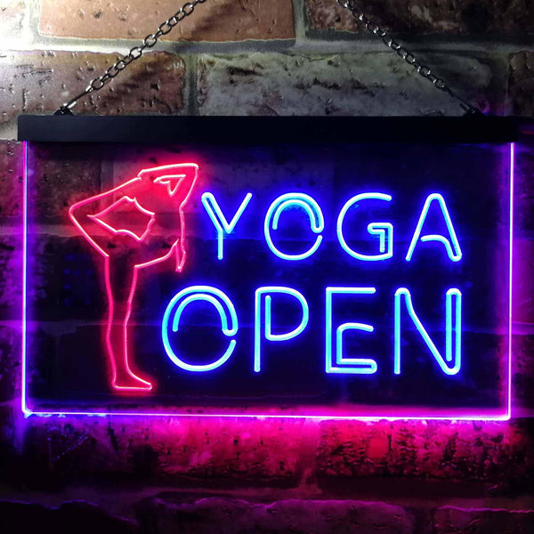 ADVPRO Yoga Open Dual Color LED Neon Sign st6-i0242 - Red & Blue