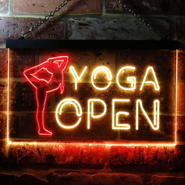 ADVPRO Yoga Open Dual Color LED Neon Sign st6-i0242 - Red & Yellow