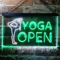 ADVPRO Yoga Open Dual Color LED Neon Sign st6-i0242 - White & Green