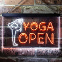 ADVPRO Yoga Open Dual Color LED Neon Sign st6-i0242 - White & Orange