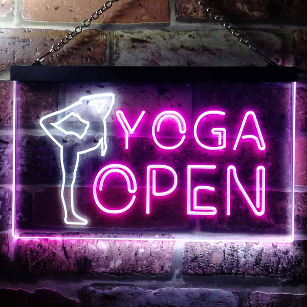 ADVPRO Yoga Open Dual Color LED Neon Sign st6-i0242 - White & Purple