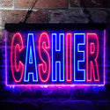 ADVPRO Cashier Illuminated Dual Color LED Neon Sign st6-i0246 - Blue & Red