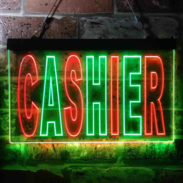 ADVPRO Cashier Illuminated Dual Color LED Neon Sign st6-i0246 - Green & Red