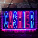 ADVPRO Cashier Illuminated Dual Color LED Neon Sign st6-i0246 - Red & Blue