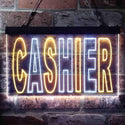 ADVPRO Cashier Illuminated Dual Color LED Neon Sign st6-i0246 - White & Yellow