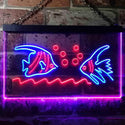 ADVPRO Aquarium Goldfish Dual Color LED Neon Sign st6-i0271 - Blue & Red