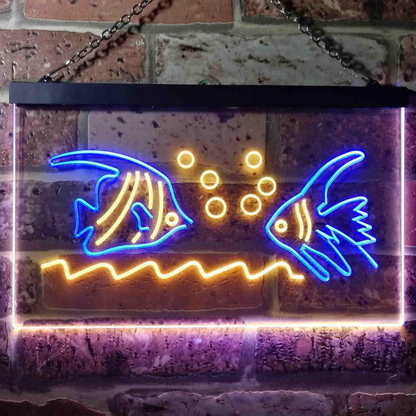ADVPRO Aquarium Goldfish Dual Color LED Neon Sign st6-i0271 - Blue & Yellow
