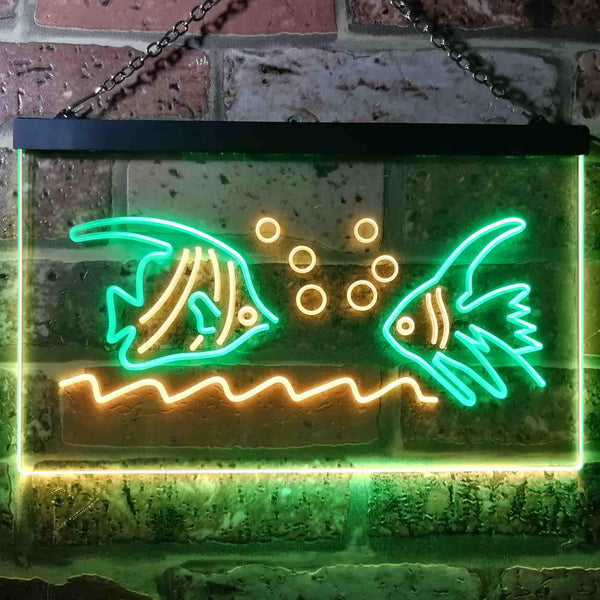 ADVPRO Aquarium Goldfish Dual Color LED Neon Sign st6-i0271 - Green & Yellow