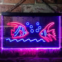 ADVPRO Aquarium Goldfish Dual Color LED Neon Sign st6-i0271 - Red & Blue