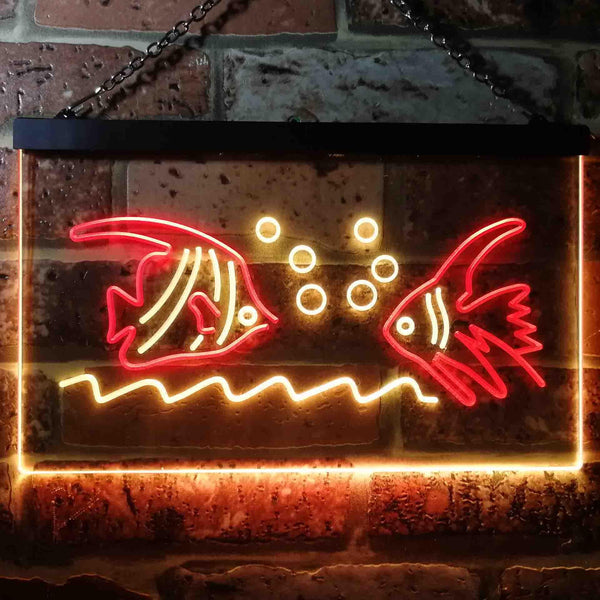 ADVPRO Aquarium Goldfish Dual Color LED Neon Sign st6-i0271 - Red & Yellow