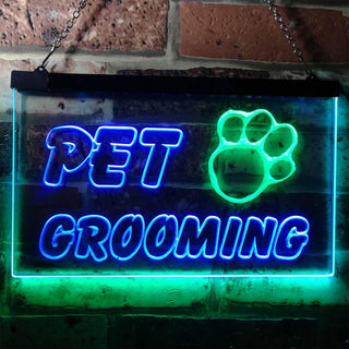 ADVPRO Pet Grooming Shop Dog Cat Vet Dual Color LED Neon Sign st6-i0276 - Green & Blue