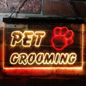 ADVPRO Pet Grooming Shop Dog Cat Vet Dual Color LED Neon Sign st6-i0276 - Red & Yellow
