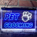 ADVPRO Pet Grooming Shop Dog Cat Vet Dual Color LED Neon Sign st6-i0276 - White & Blue