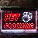 ADVPRO Pet Grooming Shop Dog Cat Vet Dual Color LED Neon Sign st6-i0276 - White & Red