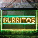 ADVPRO Burritos Cafe Shop Dual Color LED Neon Sign st6-i0288 - Green & Yellow