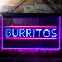 ADVPRO Burritos Cafe Shop Dual Color LED Neon Sign st6-i0288 - Red & Blue