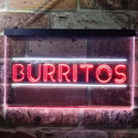 ADVPRO Burritos Cafe Shop Dual Color LED Neon Sign st6-i0288 - White & Red