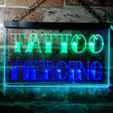 ADVPRO Tattoo Piercing Shop Dual Color LED Neon Sign st6-i0296 - Green & Blue