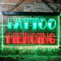 ADVPRO Tattoo Piercing Shop Dual Color LED Neon Sign st6-i0296 - Green & Red
